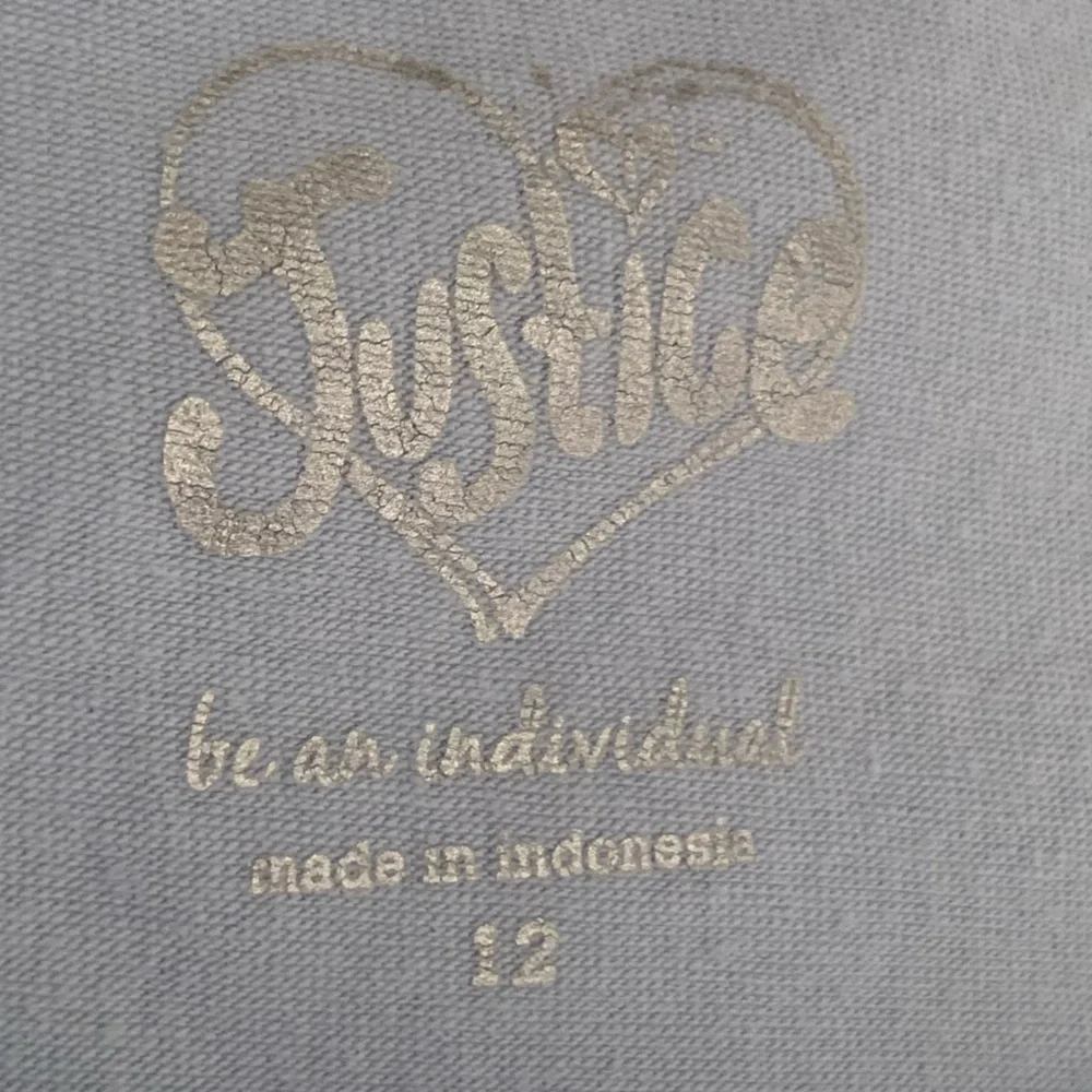 Justice Y2K Shirt Girls 12 Blue Sequin Long Sleeves Leopard Scoop Neck Ruffles